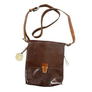 Nino Bossi Genuine Leather Crossbody‎ handbag brown